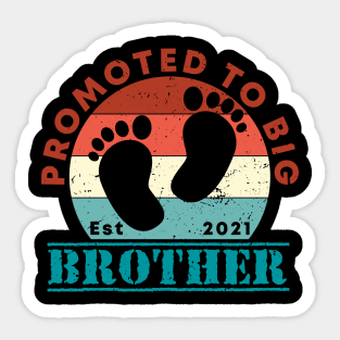 Vintage Promoted to Big Brother 2021 new Brother gift Big Brother Sticker